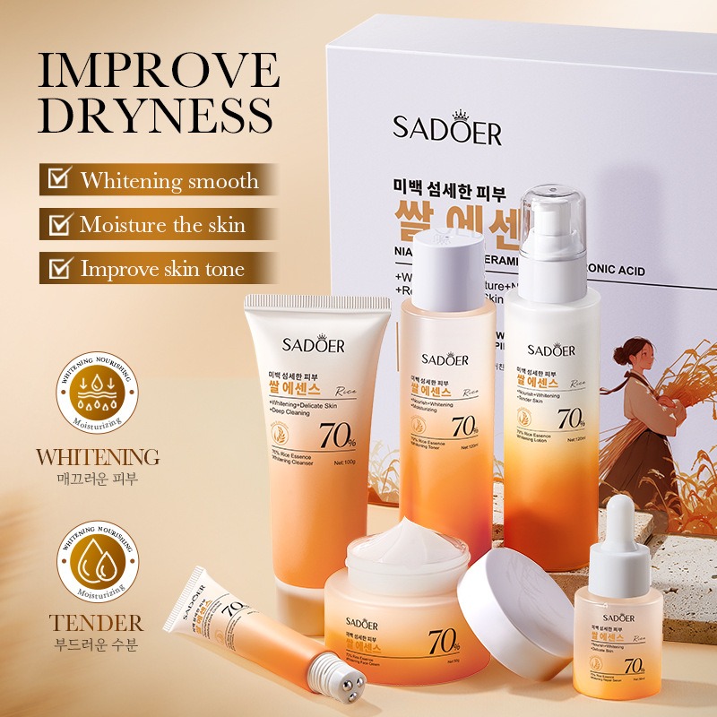 70% рис, увлажняющий уход за к – обзор и цена Luxury Skincare Set